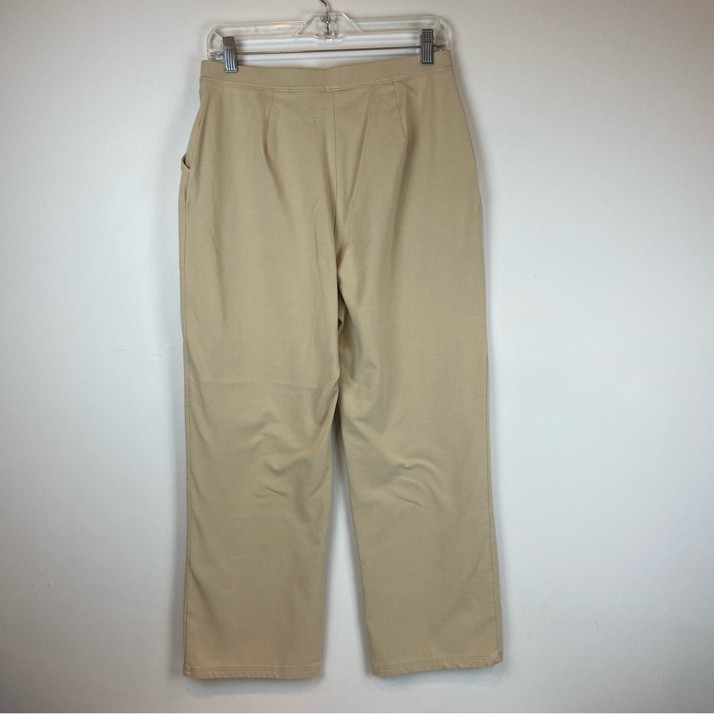 L.L. Bean tan Leggings Women’s Size Medium Cotton Pockets Wide Leg - Picture 7 of 7
